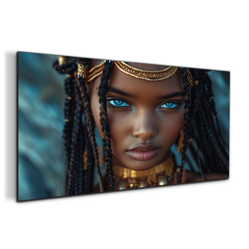 African Woman Art, Black Woman Fashion Wall Art,tempered Glass Wall Art