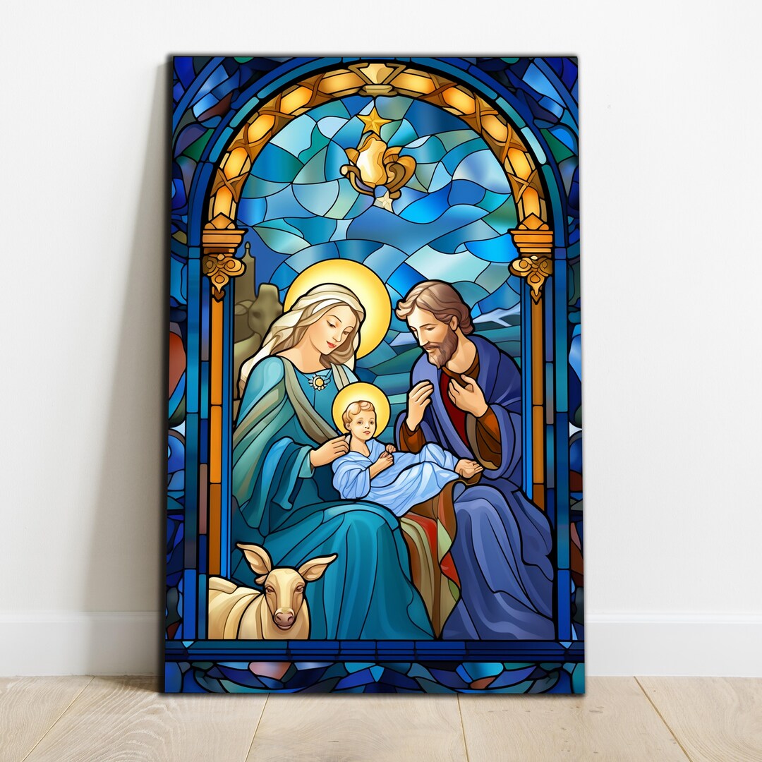 Nativity Wall Decor, Tempered Glass Wall Art, Glass Printing, Extra Large Wall Art,christmas