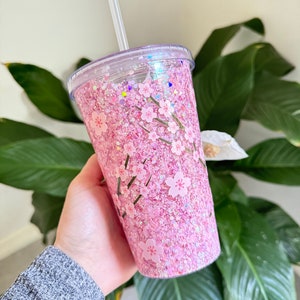 Cherry Blossom Snowglobe Tumbler