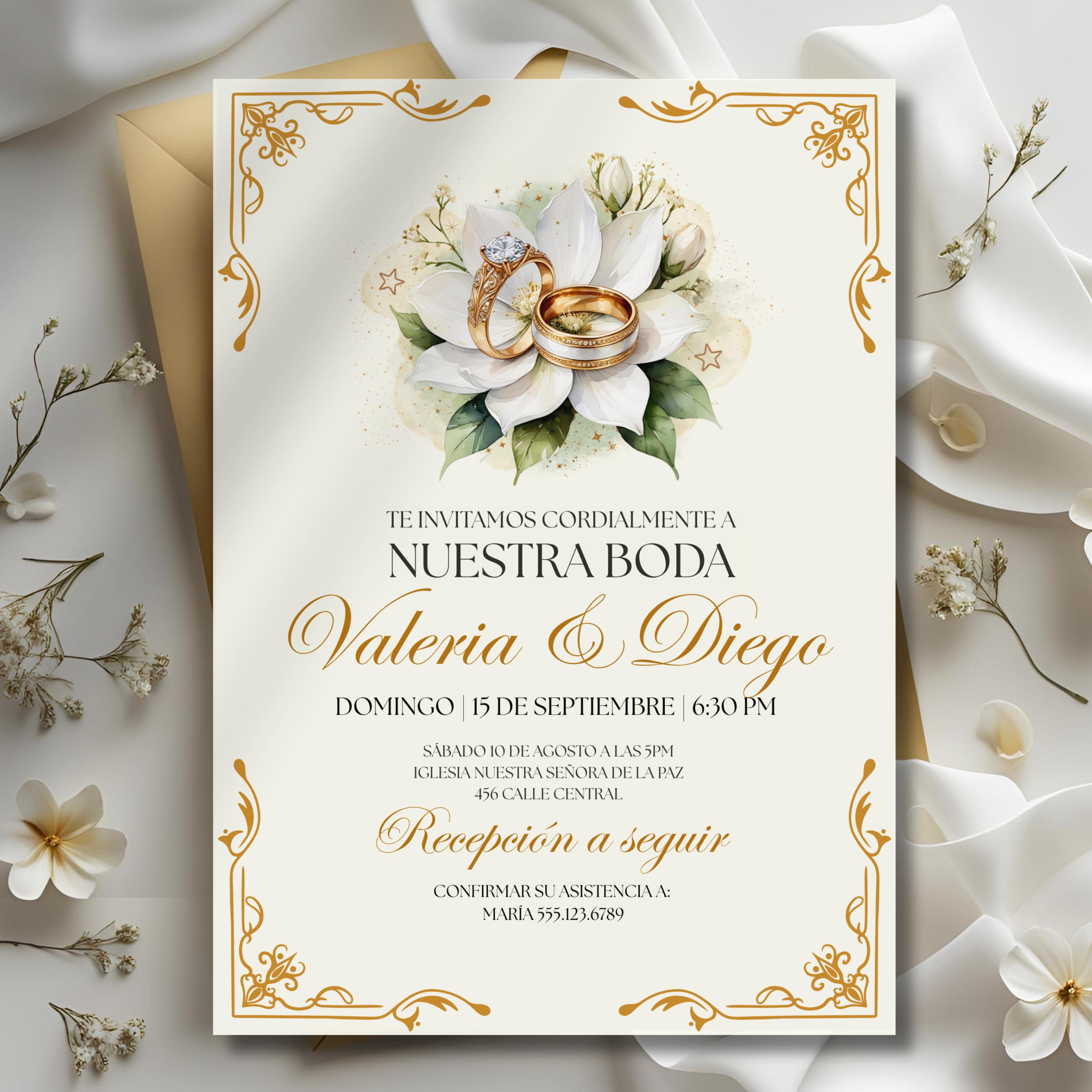 Invitacion De Boda - Etsy, image size:3000x3000