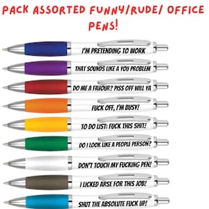 おもしろくて生意気なオフィスペン – 職場で楽しく使える生意気で失礼な筆記具、攻撃的なペン、失礼なペン、ノベルティペン、ギフトペン、パーソナライズされたギフト、