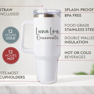 Personalized BCBA Tumbler 40oz with Handle, Custom Behavior Analyst Gift, ABA Therapy Gift, RBT Appreciation Graduation Gift image 5