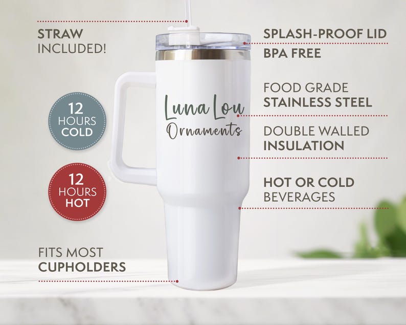 Personalized BCBA Tumbler 40oz with Handle, Custom Behavior Analyst Gift, ABA Therapy Gift, RBT Appreciation Graduation Gift image 5
