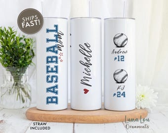 Baseball Mom Tumbler, Personalized Baseball Mothers Day Gift To Go Mug With Kids Names, Custom Sports Mom Travel Mug, Gift for Birthday