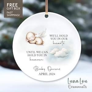 Baby Loss Ornament, Personalized Miscarriage Ornament, Infant Loss Angel Baby, Sympathy Gift, Custom Baby Memorial