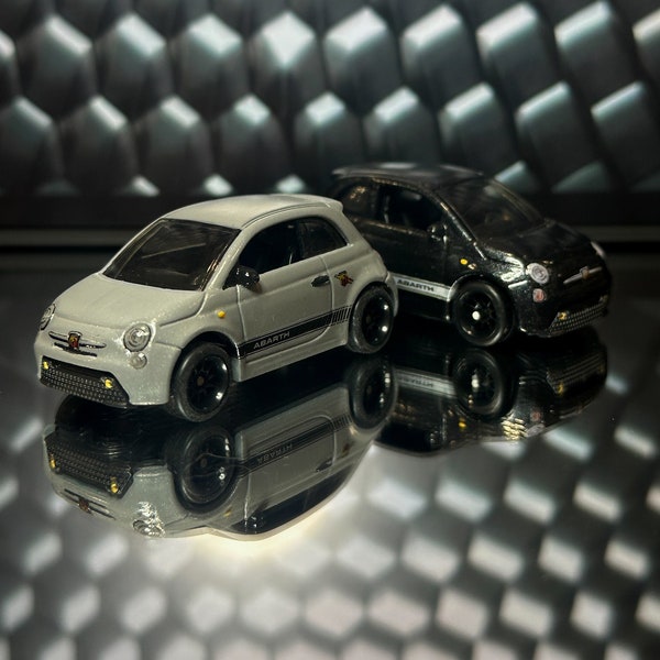 Custom hot wheels Abarth or Fiat 500 (other car models available upon request)