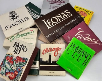 Vintage matches from ILLINOIS, matchbook/matchboxes, set of 10.