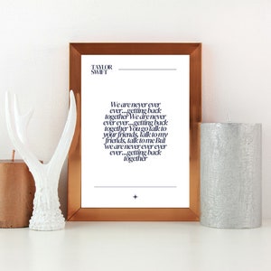 Tay Tay Music Print | Pop | Pop Music | Wall Art | Home Décor | Gift | Present | Music | A5 A4