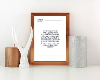 Tay Tay Lyric Print: Pop Music Wall Art (PDF)