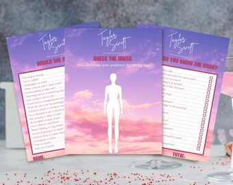 Tay Tay Hen Party Bachelorette x3 Games | Lover | Wedding | Swiftie | Digital Print Out A4
