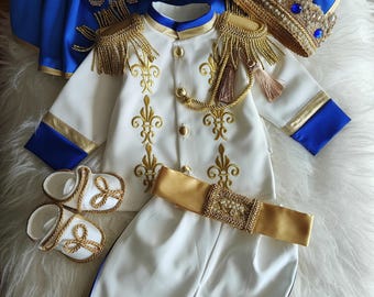Baby Prince Costume, Royal Birthday Outfit, First Birthday Suit, Personalized Cape