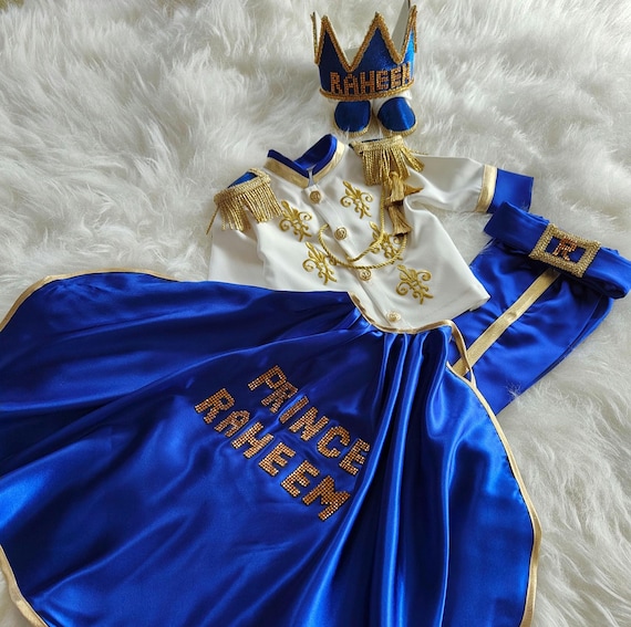prince theme birthday dress Baby Charming Costume, Royal Blue First Outfit, Personalized Cape occasion-Baby cake smash sessions Mens Western Black Square Size:12-13 Years