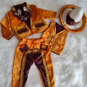 Handmade Baby Charro Costume – Mexican Mariachi Outfit – Luxury Charro Suit for Boys – Fiesta Cowboy Costume