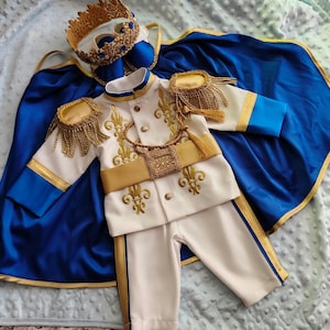 Prince 1st Birthday king outfit,Baby boy Prince Charming costume, Fantasy Prince Outfit, Royal Prince Dress,Kids  Costume , Baby Clothes