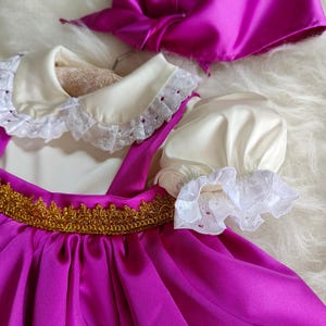 Masha and The Bear Inspired Costume: Handmade Pink Dress, Headscarf & Hat