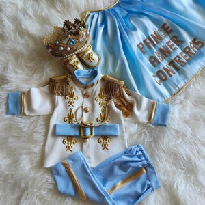 Baby boy Prince Charming costume, with Personalized Sash, 1st Birthday king outfit, Fantasy Prince Outfit, Royal Prince Dress,Kids  Costume