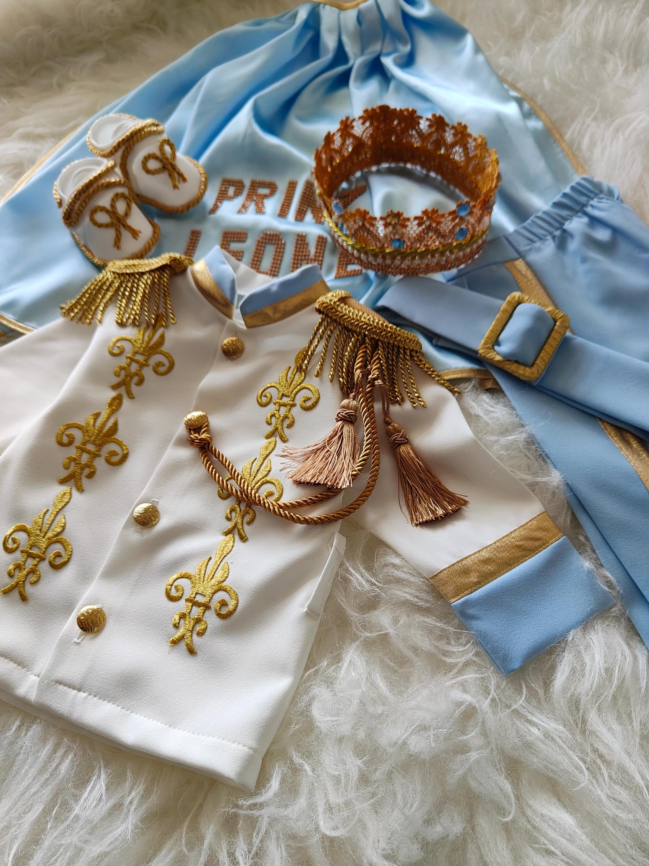 Personalized Baby Prince Costume, Royal Birthday Outfit, Prince Cake Smash Set