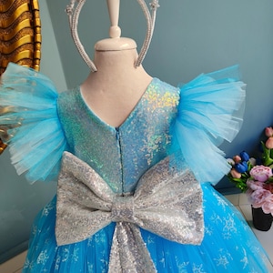 Elsa Princess Dress – Frozen Inspired Ice Queen Gown for Girls, Birthday Party Costume