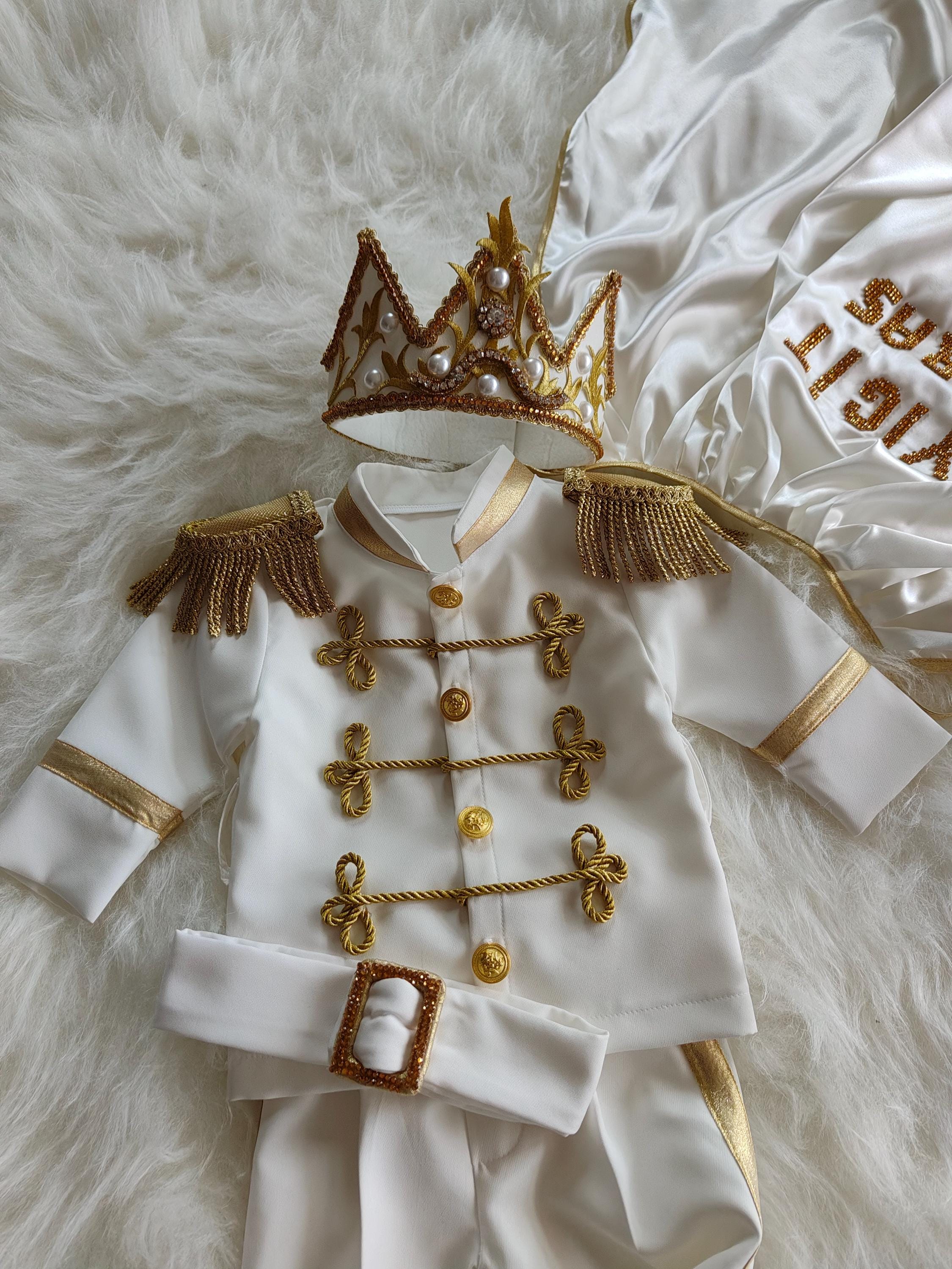 prince birthday dress Kids Blue Aari work Prince N Princess Birthday Gown WGF035 main image 1