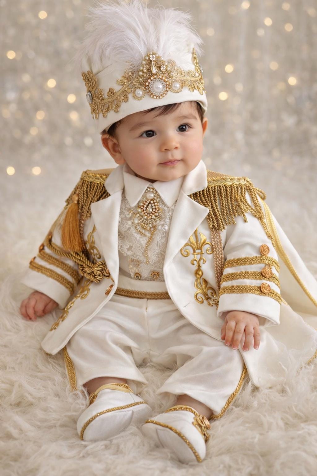 Luxury Baby Prince Outfit, Heirloom Custom Boy Suit