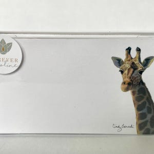 Giraffe "Love Notes" Pack of 60 Tiny Cards |  For Lunch Box Notes, Gift Tags, Place Cards, Contact Cards