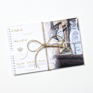 Recipe Card Gift Set Featuring Vintage Kitchen Artwork | Eight Cards with Milk Bottles | Gift for Her