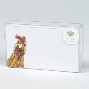 Chicken (Rooster) Love Notes Pack of 60 Tiny Cards | For Lunch Box Notes, Gift Tags, Place Cards, Contact Cards | Cute Kids Cards