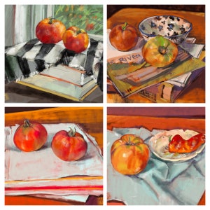 Tomatoes Colorful Boxed All-Occasion Notecard Set/Perfect Gift for Summer Birthdays/For Birthday, Thank You and Thinking of You Messages