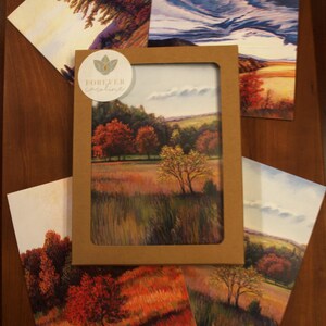 Landscape Art All-Occasion Blank Boxed Notecard Set/ For Thank You, Thinking of You, Friendship Messages/Birthday Gift for Mom