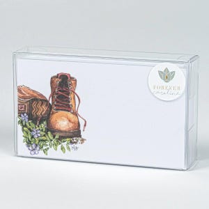 Hiking Boot "Love Notes" Pack of 60 Tiny Cards | For Lunch Boxes, Gift Tags, Place Cards, Contact Cards | Birthday Gift for Hikers