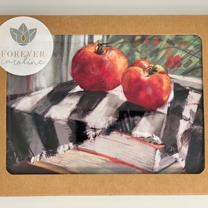 Tomatoes Colorful Boxed All-Occasion Notecard Set/Perfect Gift for Summer Birthdays/For Birthday, Thank You and Thinking of You Messages