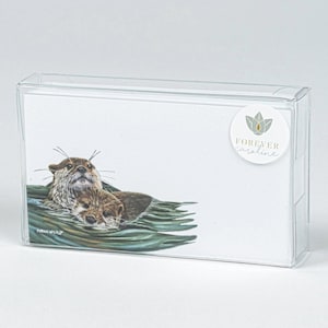 Otters "Love Notes" Pack of 60 Tiny Cards |  For Lunch Box Notes, Gift Tags, Place Cards, Contact Cards, Name Cards, Thank You Notes