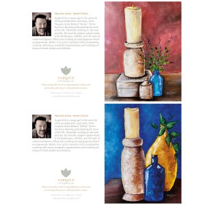 Candle and Vase Art All-Occasion Blank Boxed Notecard Set/Perfect for Birthday, Get Well, Thinking of You, Friendship Notes