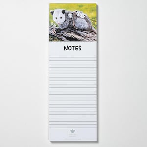 Whimsical Opossum Mom & Babies Notepad for Her | Great Gift for Birthdays and More | Magnetic Notepad