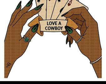 Love A Cowboy Fortune Cookie PNG - Western Cowgirl Graphic (Digital Download)