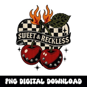 Gráfico PNG de corazón de cereza vanguardista, dulce y atrevido (descarga digital)