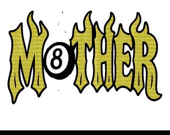Edgy 8Ball "MOTHER" Graphic, Yallternative PNG, Sublimation Design (Digital Download)