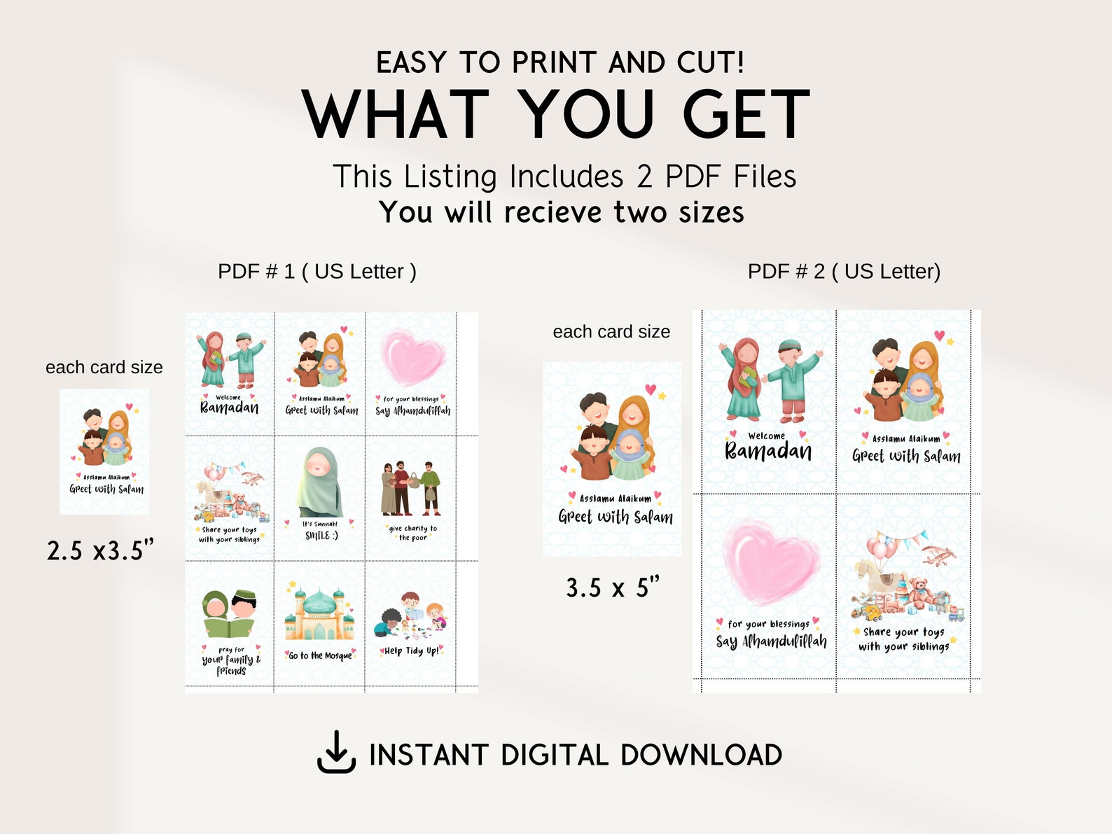 Ramadan Good Deeds Cards Ramadan Printable Cards for Kids - Etsy