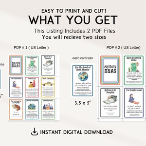 Kids Dua Cards Printable Dua for Kids English and Arabic Dua - Etsy