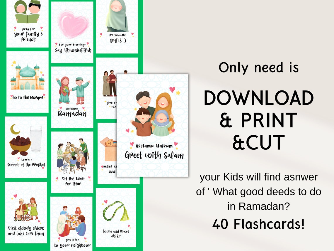 Ramadan Good Deeds Cards Ramadan Printable Cards for Kids - Etsy