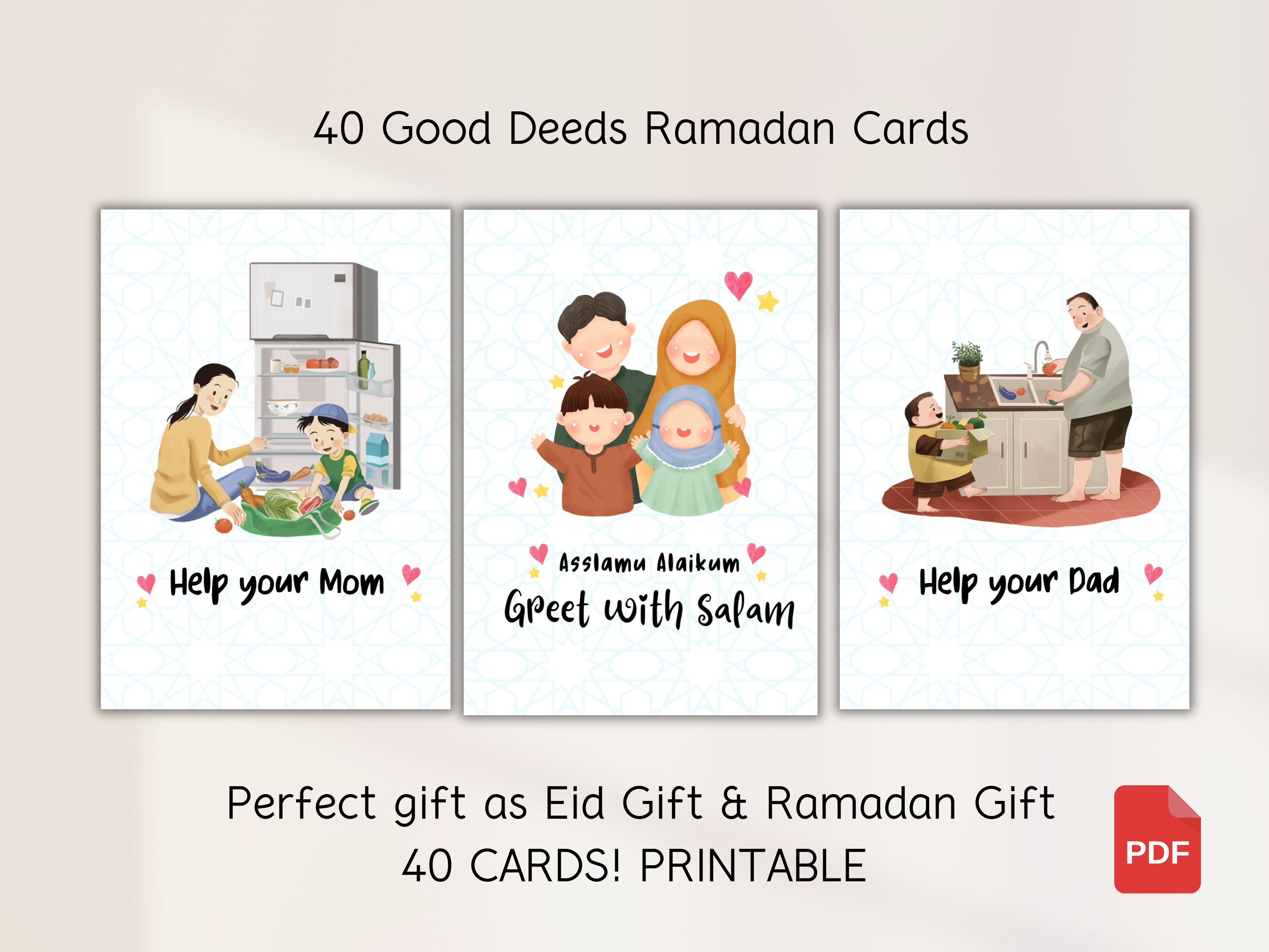 Ramadan Good Deeds Cards Ramadan Printable Cards for Kids - Etsy