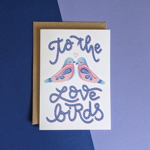 Vers la carte de voeux Love Birds (Mariage, Anniversaire, Couples...)
