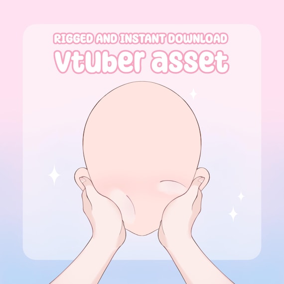 VTuber Hand Asset - Rigged Cute Face Squish, Twitch Redeem, moc3 File, For Streamers, Live2d ready