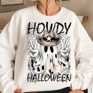 Howdy Halloween Png, Spooky Cowboy Png, Funny Halloween Png, Spooky Cute Western Halloween, Ghost Png, Sublimation
