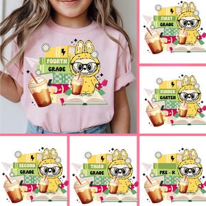 Back To School Kids Png Bundle, Kindergarten, Monster Doll First Day of School, Pre-K to Fourth Grade PNg, Kawaii Monster School Shirt Png