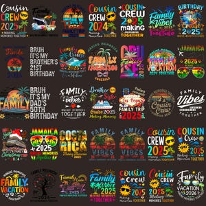 50+ Family vacation 2025 Png Bundle, Family vacation png, sublimation design, Summer Png, , Beach Png, Family Vacay Png