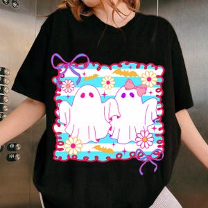 Preppy Halloween Ghost Png, Cute Boo Ghost Coquette Png, Floral Spooky Season Png, Girly Halloween Shirt Design, Spooky Pumpkin Sublimation