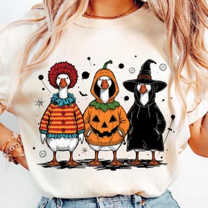 Boo Ghost Goose Png Halloween Goose PNG Halloween Shirt Autumn Png Pumpkin Goose Funny Halloween Sublimation Pumpkin Goose Shirt Png