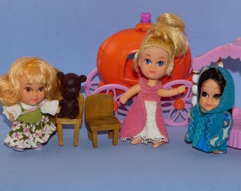 Vintage Liddle Kiddle Doll Set: Lickety Splididdle, Helididdle