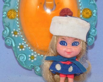 Vintage 1960s Mattel Liddle Kiddles LUCKY LOCKETS mini Doll:  Lorelei